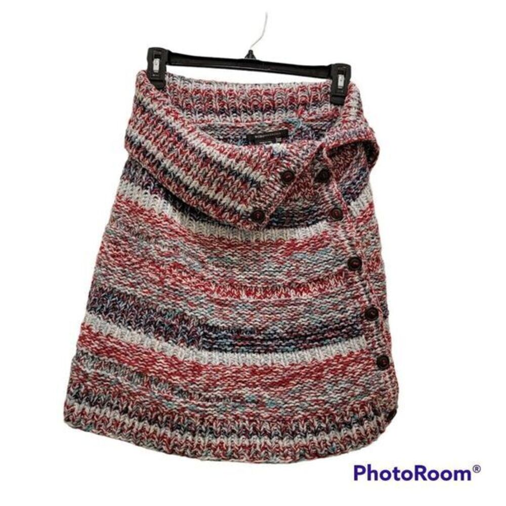 VTG Y2K BCBGMAXAZRIA Crochet Knit Boho Cottage Prairie Grandma A-Line Skirt